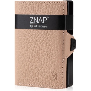 Slimpuro ZNAP, тънък портфейл, 12 карти, преградка за монети, 8, 9 х 1, 8 х 6, 3 см. (Ш х В х Д), RFID защита (TQ-1HRT-VUOT) (TQ-1HRT-VUOT) - klarstein