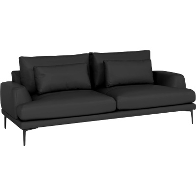 Carmen Кожен диван - тройка grasten lux - черен (3551225)