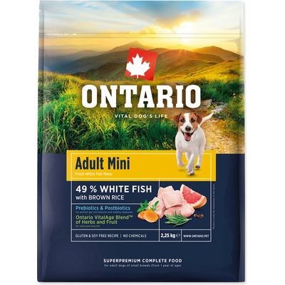 Ontario Adult Mini Fish & Brown Rice 2,25 kg