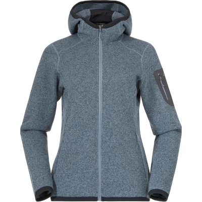 Bergans KAMPHAUG KNITTED W Hoodie Fleece mikina šedá