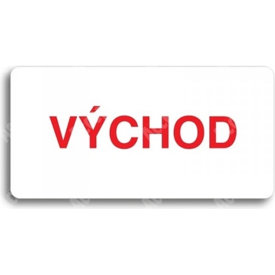 ACCEPT Piktogram VÝCHOD - bílá tabulka - barevný tisk bez rámečku