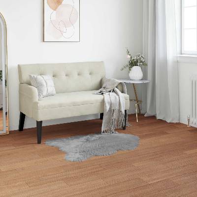 vidaXL Изкуствена овча килим TAFALLA Сиво 80 x 120 cm Полиестер (42021542)