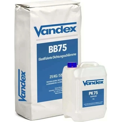 VANDEX BB75 E Šedá hydroizolační hmota 2K 25kg + 10l