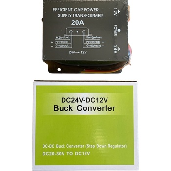 Foxgood Трансформатор конвертор на напрежение от 24 V на 12 V , DC20-30 20А (1436-20a)