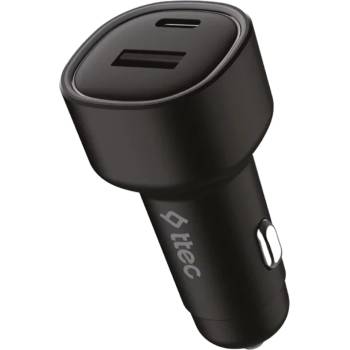 Image 1 of Ttec Зарядно 12V ttec SmartCharger Duo PD 48W Car Fast Charger USB-C + USB-A - Черно