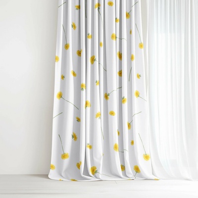 Goldea bavlněný závěs - pampelišky 280x150 cm