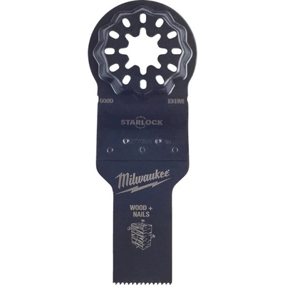 Milwaukee bimetalový nůž 20/34 mm pro ponorné řezy do dřeva s hřebíky zaručuje dlouhou životnost 48906000