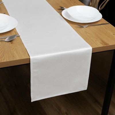 Biante satén běhoun polyesterový Satén LUX-011 Stříbrný 20x140 cm