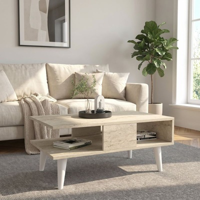 TopMebel Andros Megapap melamine coffee table in travertine color 90x54x39, 6cm