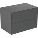 Ideal Standard Atelier Conca стенен шкаф за монтаж в антрацит мат с 2 чекмеджета и плот 80 см (T4322Y2)
