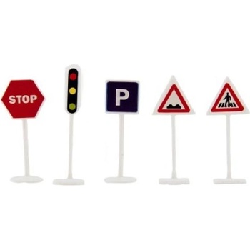 Teddies Транспортни знаци 14 бр. пластмаса 5, 5 см на карта