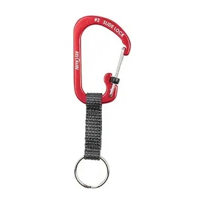 Přívěsek na klíče SlideLock Key Ring Aluminum, Nite Ize, červená