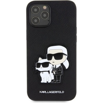 Púzdro Karl Lagerfeld PU Saffiano Karl and Choupette NFT iPhone 12 Pro Max čierne