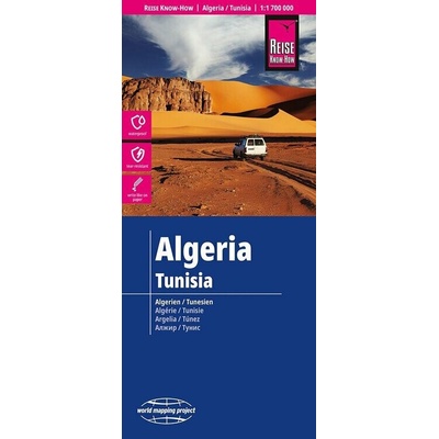 Reise Know-How Verlag mapa Algerie, Tunisie (Alžírsko, Tunisko) 1:1,7 mil. voděodolná