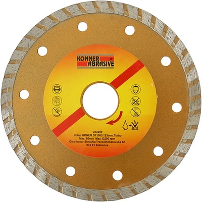 Kotúč KONNER D71005 115 mm, diamantový, Turbo +
