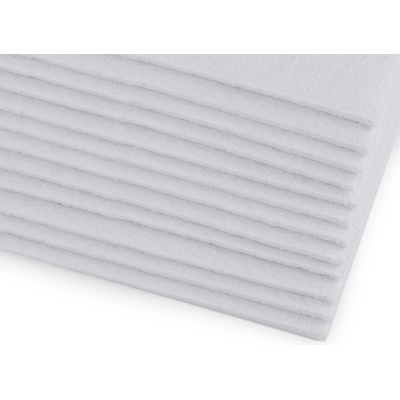 Látková dekorativní plsť / filc 20x30 cm Varianta: 3 bílá perlová, Balení: 2 ks