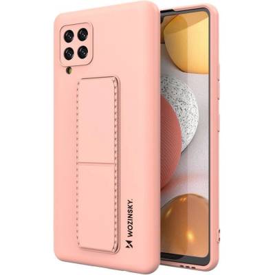 Wozinsky Калъф за телефон Wozinsky Kickstand Flexible Silicone със стойка за Samsung Galaxy A42 5G, розов