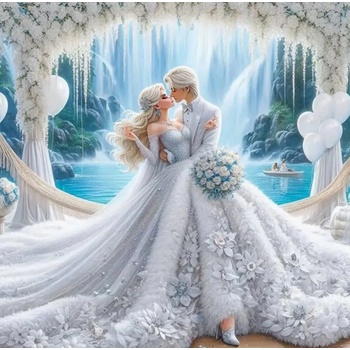 Norimpex - Puzzle Diamant painting: Wedding 30x40cm - 1 - 39 piese