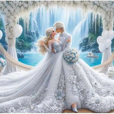 Norimpex - Puzzle Diamant painting: Wedding 30x40cm - 1 - 39 piese