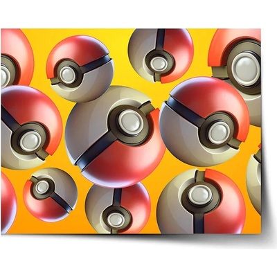 Sablio Plagát Pokemon ball Pattern - 90x60 cm