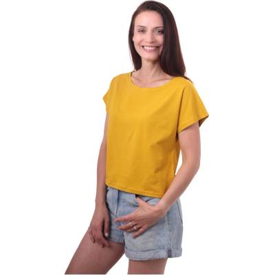 Jožánek crop top tričko Edita hořčicová