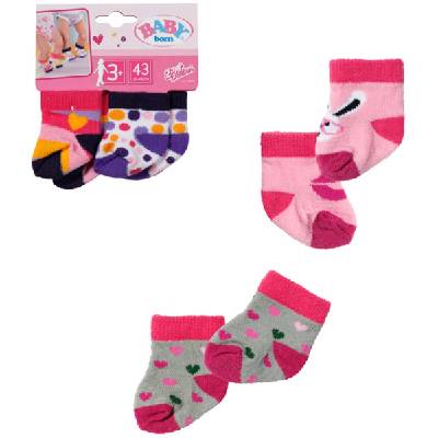 Zapf Creation ZAPF BABY BORN Ponožky set 2 páry pro panenku miminko 43cm 2 druhy