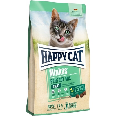 HAPPY CAT Minkas Perfect Mix Kuracie Mäso & ryba & jahňacie krmivo pre mačky 4 kg