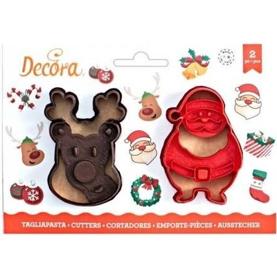 Vykrajovátko Sob a Santa Claus 8 cm - Decora