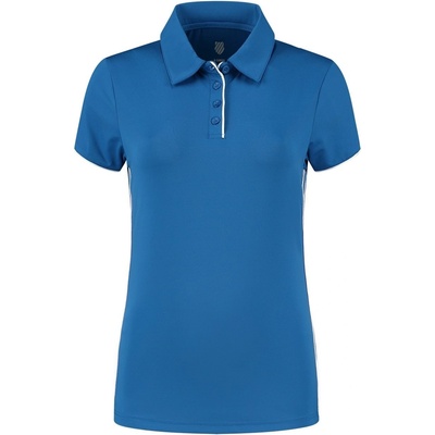 K Swiss Блуза с яка K Swiss Women's Hypercourt Short-Sleeve Performance Polo Shirt - Classic Blue
