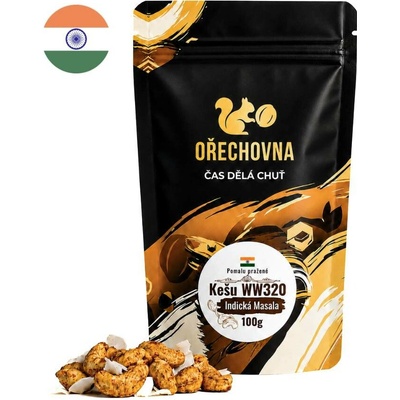 Ořechovna Pražené kešu WW320 Indická masala s kokosem 100 g