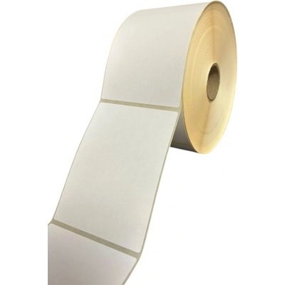 Papierová Etiketa 90 mm x 120 mm, Matný papier, Biela, Dutinka 40 mm, 1500 ks/kotúč, Permanentné lepidlo, Priemer kotúča 175 mm