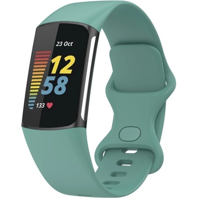 VSECHNONAMOBIL BUTTERFLY Silikonový řemínek pro Fitbit Charge 5 zelený 36008