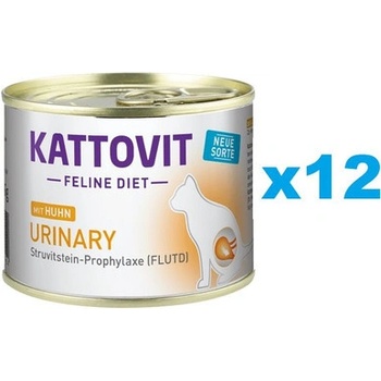 Kattovit Feline Diet Urinary Kuře 12 x 185 g