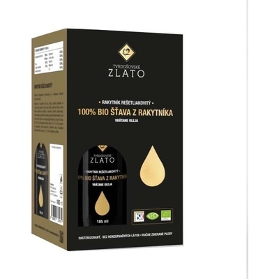 T.zlato 100 % Bio šťava z rakytníka vrátane oleja 4 x 185 ml