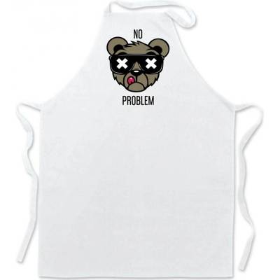 Povidlo.cz Zástěra No problem Bílá