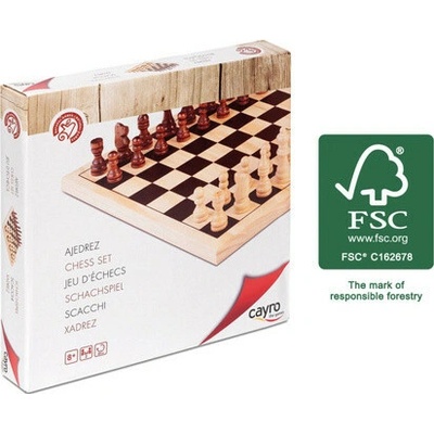 Šachy spoločenská hra FSC drevo