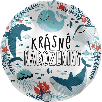 Premioloon Foliový balonek Krásné narozeniny CZ Moře 43cm