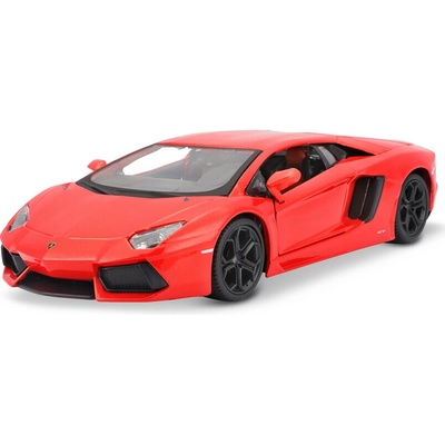 Maisto Lamborghini Aventador Coupé metal oranžovo-červená 1:24