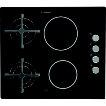Electrolux Плот за вграждане Electrolux EGE6172NOK, 7600W, Газ и електричество, Електронно запалване, Индикатор за остатъчна топлина, Черен (EGE6172NOK)