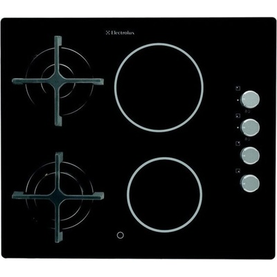 Electrolux Плот за вграждане Electrolux EGE6172NOK, 7600W, Газ и електричество, Електронно запалване, Индикатор за остатъчна топлина, Черен (EGE6172NOK)