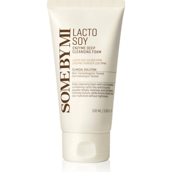 Some By Mi Lacto Soy Enzyme Deep Cleansing Foam дълбокопочистваща пяна с успокояващ ефект 100ml