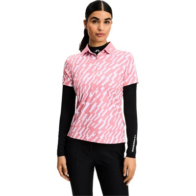 Dámske tričko J.Lindeberg Tour Tech Print Polo Oak Flamingo
