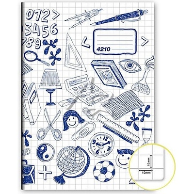 Notes sešit 4210 Bezdřevý A4 čtvereček 10x10mm Bílý