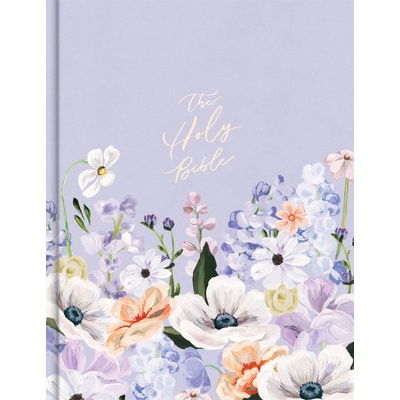 KJV Notetaking Bible, Large Print Hosanna Revival Edition, Lavender/Peach Cloth-Over-Board (Holman Bible Publishers)