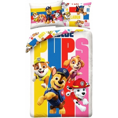 Halantex bavlna obliečky na posteľ Labková patrola Paw Patrol motiv Rescue Pups 100% bavlna 70x90 140x200