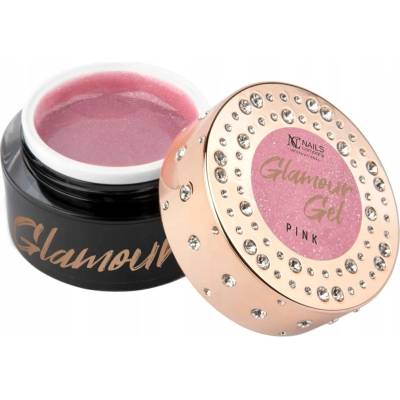 Nails Company Glamour Gel pink gel částečky 50 g