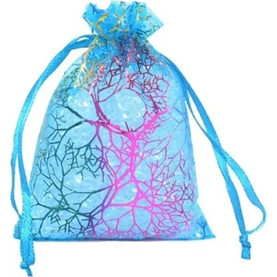 Unique Dárkový sáček organza tyrkysový 7x9cm