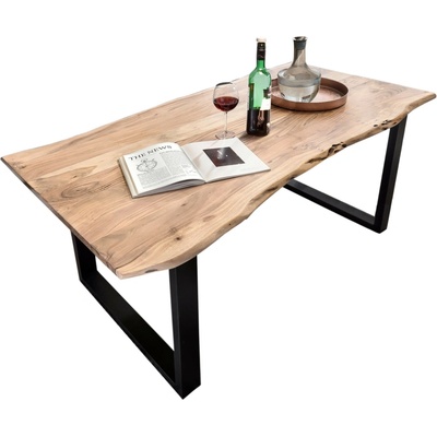 SOB Nábytek 180 x 90 masiv černá ocel Andrea F0S07199-85-Z-ČER
