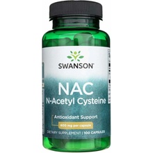 Swanson NAC N-Acetyl-L-Cystein 600 mg 100 kapslí