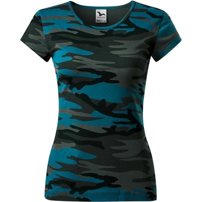 MALFINI Malfini camo pure c22 / Дамска камуфлажна тениска - камуфлажно петролно m (c22c114)